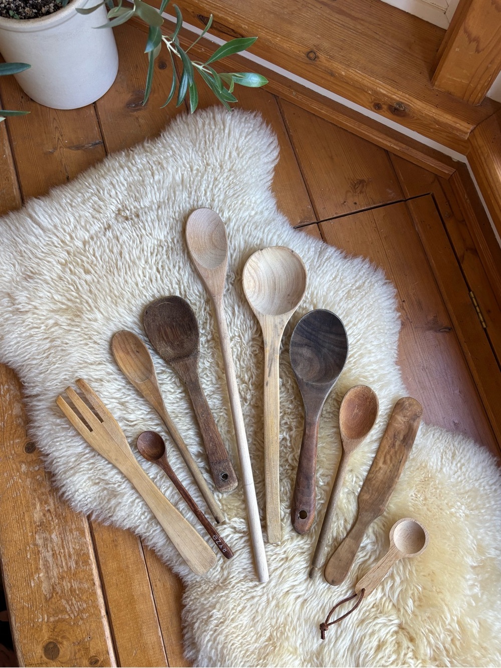 Vintage Rustic Wooden Spoons